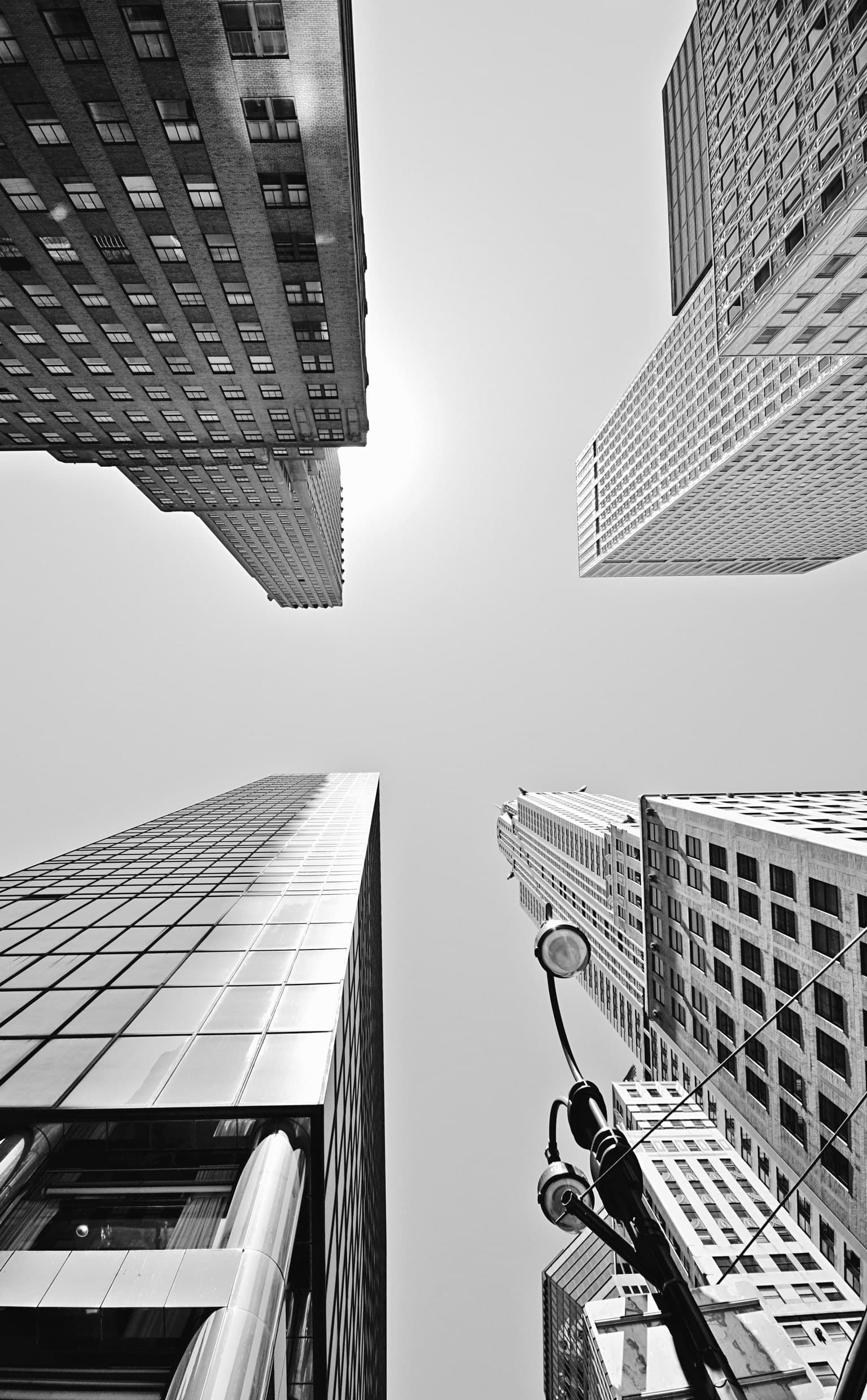 New Yorker Hochhäuser aus senkrechter Perspektive